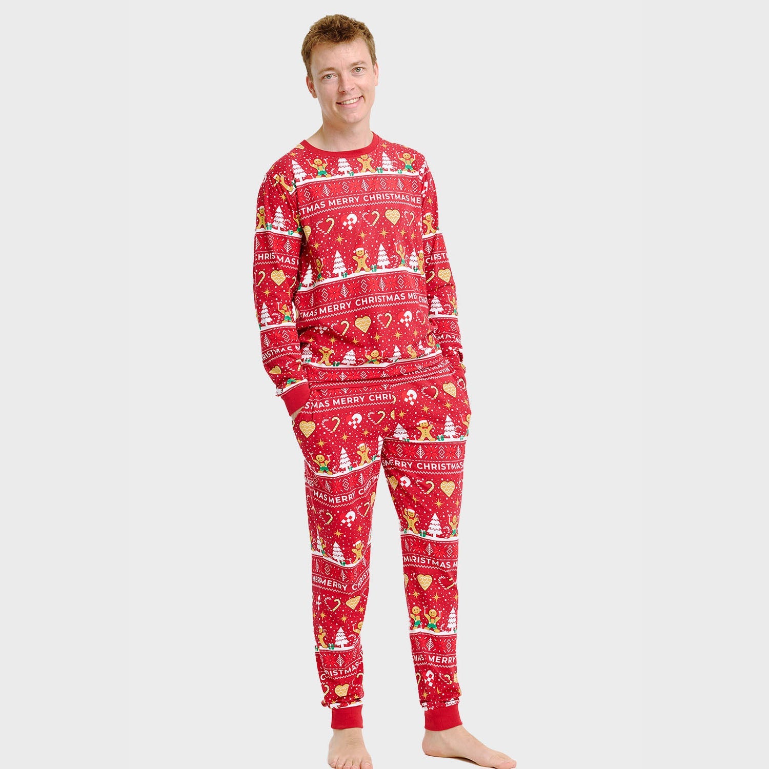 Christmas Cookie Pyjamas Red – Men